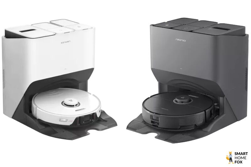 Der Roborock S8 Pro Ultra ist in weißer und schwarzer Farbe zu sehen.